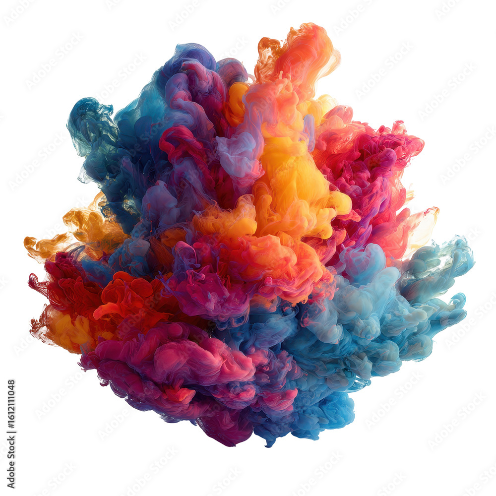 Aufkleber colorful smoke swirl creates a vibrant and dynamic visual display in a captivating artistic represen