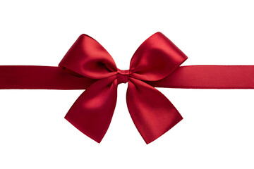 Decorative red bow clipart on clear background