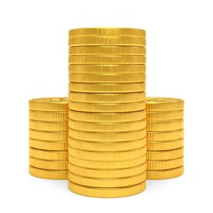 Stacks of gold coins