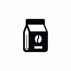 coffee bag icon sign vector