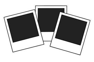 Three Blank Instant Photo Frames for Memories and Storytelling White Borders for Custom Images Ready to Add Your Personal Touch