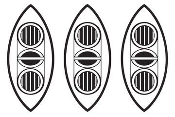 Three Abstract Vessels with Geometric Patterns Elegant and Minimalist Design for Modern Applications Art and Decoration