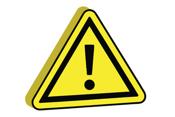 Yellow Triangle Warning Sign with Exclamation Point Symbol Alert Notification Important Information Caution Risk Hazard Concept Safety First Danger Ahead