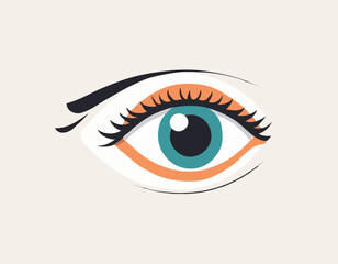 Minimal Human Eye Vector – Clean Flat Style Illustration