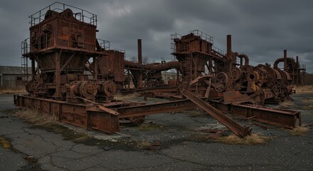 Fototapeta premium Rusty industrial machinery