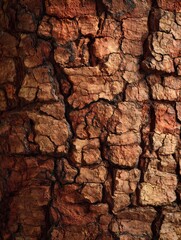 Fototapeta premium cork. detailed close-up of cork texture in unique lig