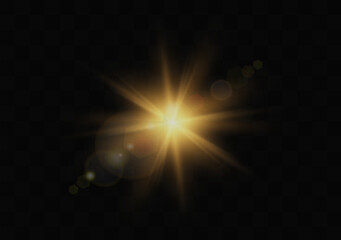 Vector transparent sunlight special lens flash light effect. Sun lens flash. Element of decor.