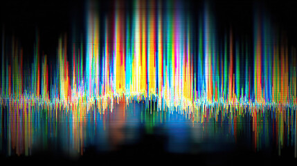 Analog TV static noise with interference lines