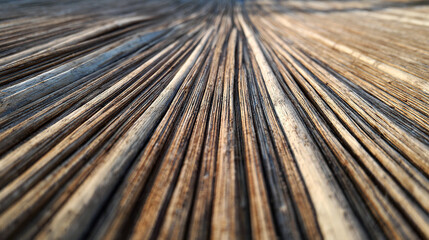 Bamboo mat with linear weave patterns