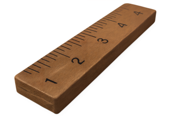 Wooden Ruler: A detailed, close-up shot of a precisely marked wooden ruler, embodying precision and the tools of measurement. 