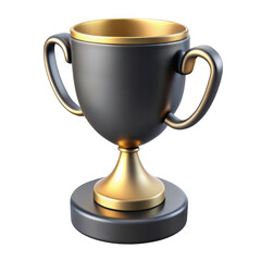3d trophy isolated on transparent background