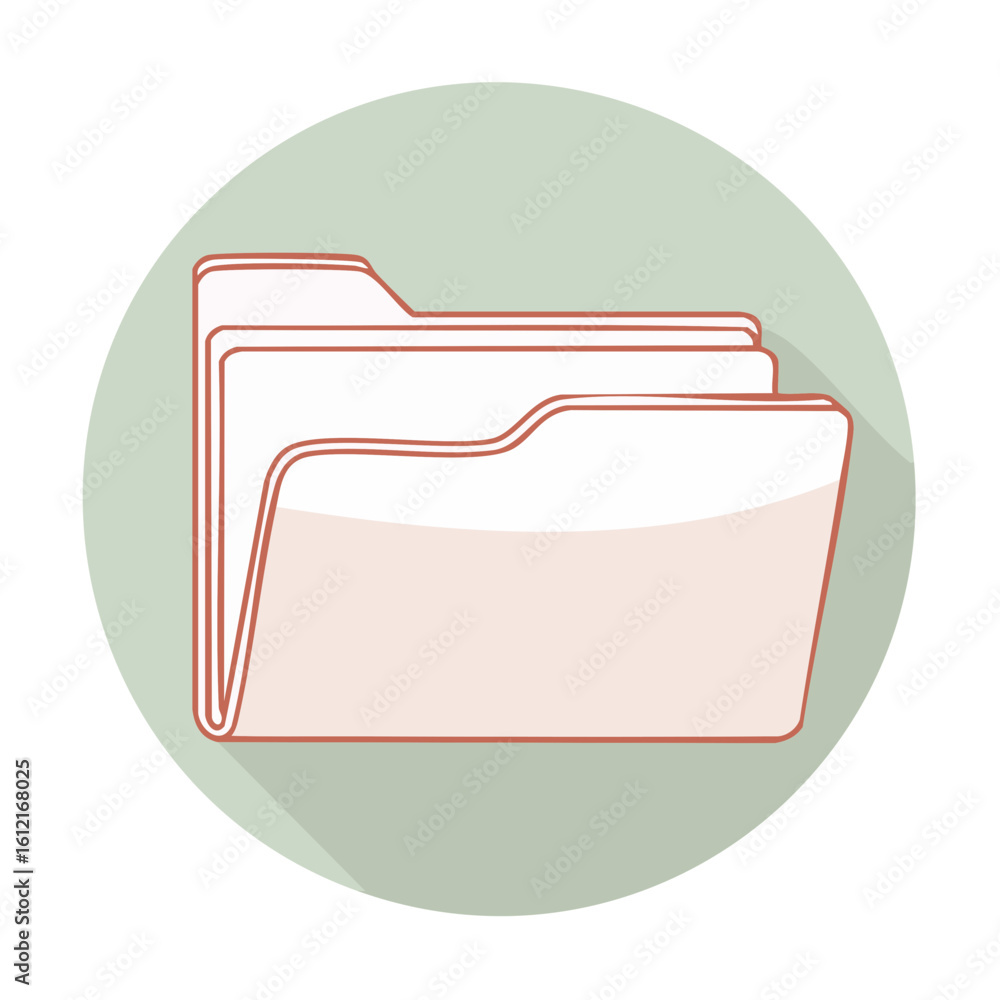 Poster organized documents folders illustration data filing system archive file management storage system r