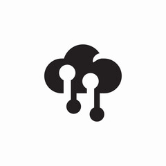 cloud connect icon sign vector