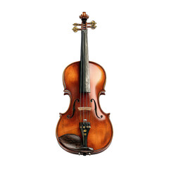 Fototapeta premium Beautiful wooden violin displayed elegantly on a light background emphasizing its craftsmanship and design