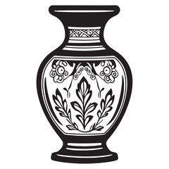 Set of vase silhouettes in vector. Creative vase silhouettes design. Vector silhouettes of vase design. Decorative vase silhouettes design vector. Various vases icons vector illustrations