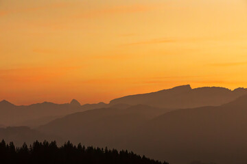 Allgäu - Alpen - Sonne - Ifen - Sommer - Sonnenuntergang
