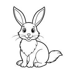 Cute bunny coloring page