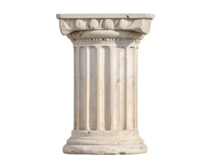 Elegant marble Corinthian column architectural element conveying timeless strength and classic design