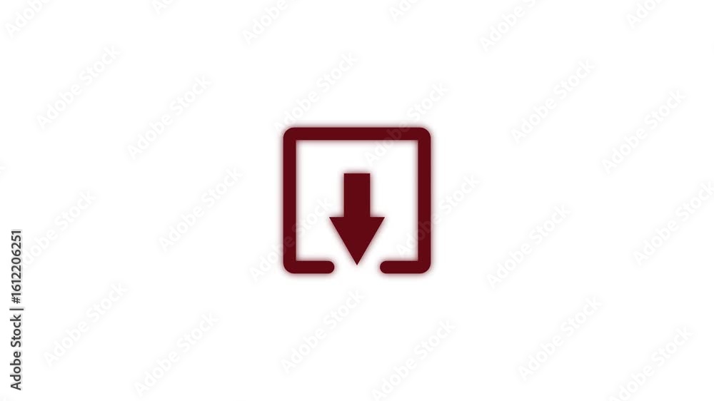 Poster file downloading icon with progress bar and downloader symbol, arrow down symbol for upload and down