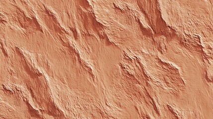 Reddish-brown Martian landscape with rough, textured terrain, resembling eroded cliffs or dunes on an alien planet. Desert-like and barren.