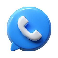Blue phone icon contact us button call support service customer care communication assistance help line center