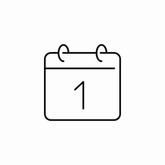 spiral calendar icon sign vector