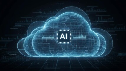 Ai cloud computing illustration - Powered by Adobe