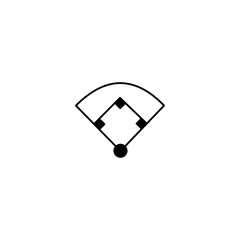 Baseball Field icon flat vector design.