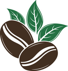 Plant sprout with roots and green leaves silhouette
