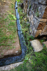 Mountain water channel to irrigate the farm