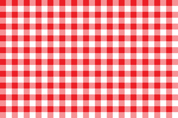 Red retro tablecloth texture. Seamless picnic pattern