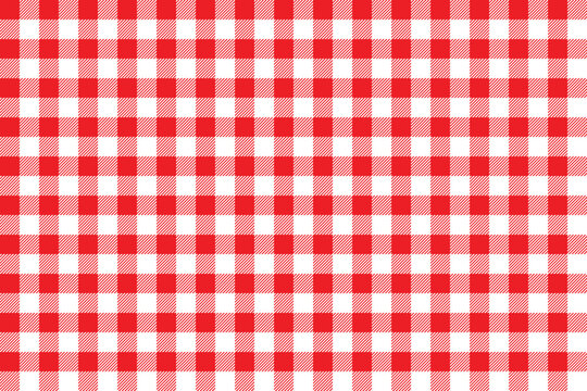 Red retro tablecloth texture. Seamless picnic pattern