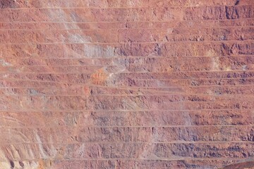 Benches terraces in Tom Price Mine, Western Australia