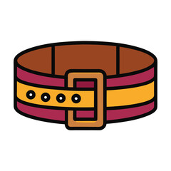 leather belt on white background