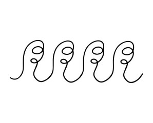 Horizontal pattern with wavy elements.