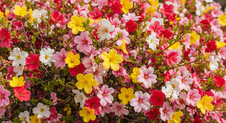 Abundant Multi-Colored Azalea Blooms