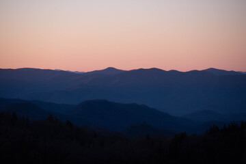 sunrise in the mountains