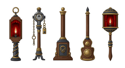 Fantasy lanterns line up with their unique and wonderful designs