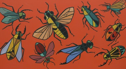 Colorful insect design
