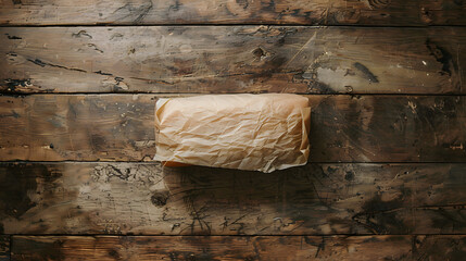 packed banana bread on wooden background