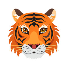 Fototapeta premium A stylized illustration of a tiger's head.
