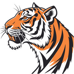 Fototapeta premium A stylized illustration of a tiger's head.