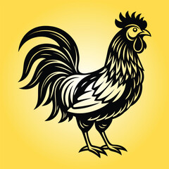 A rooster silhouette illustration