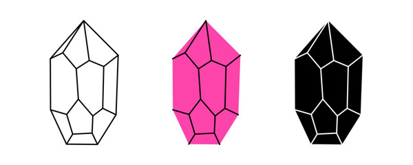 Crystal. Precious crystal. Vector illustration