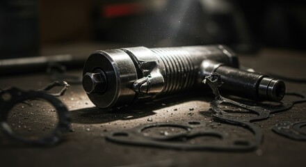 Workshop parts close-up