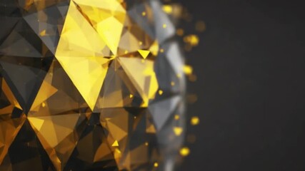 Abstract golden sphere - Powered by Adobe