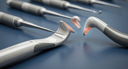 Dental instruments close-up