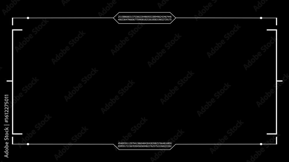Aufkleber futuristic glitchy hud . cyberpunk style distorted hud screen alpha. tech user interface hologram gl