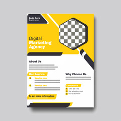 Creative Modern Colorful Shape Corporate Business Flyer  design Template or Brochure Design Template For General Marketing