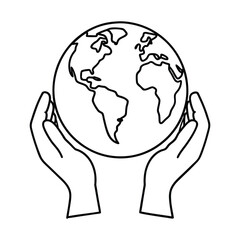 human head with globe